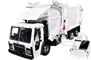 MACK LR GARBAGE TRUCK FRONT LOADER & BIN WHITE 1/64 DIECAST FIRST GEAR 60-1795 - Picture 1 of 6