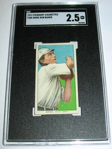1909-11 T206 Home Run Baker SGC 2.5 Good+ ~~HOFER~ Piedmont 350-460 Back~ - Picture 1 of 4