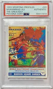 1993 Sporting Profiles MUHAMMAD ALI Frazier ON CARD Autograph Auto PSA POP 1