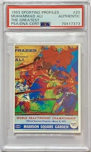 Profils sportifs 1993 MUHAMMAD ALI Frazier PSA autographe sur carte auto RARE - Photo 1/3