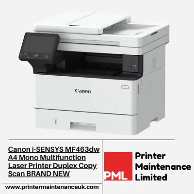 Canon i-SENSYS MF463dw A4 Mono Multifunction Laser Printer BRAND NEW - Image 1 of 2