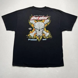 Vintage 2004 Daytona Bike Week Flaming Skull 63rd Anniversary Sz L - Picture 1 of 6