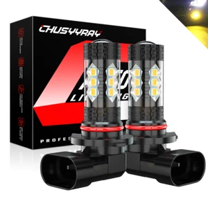 9005 9006 H10 9145 3000K Yellow 80W LED Fog Light Headlight Driving Bulb Kit - Picture 1 of 9