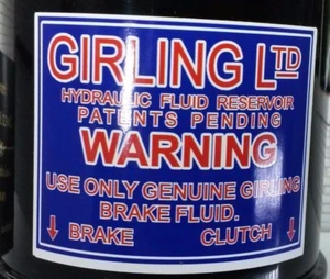 Decal for Girling Clutch Brake Reservoir Austin Healey 100 3000 Triumph TR2 TR3a - Picture 1 of 1