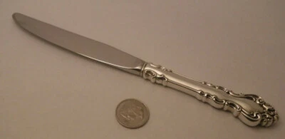 CUCHILLO DE CENA CAÑA Y BARTON BARROCO ESPAÑOL PLATA DE LEY 9 1/8" SIN MONO Foto 1 de 4