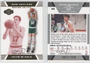 2007-08 Topps Co-Signers Gold Red /109 Kevin McHale John Havlicek #44.2 HOF