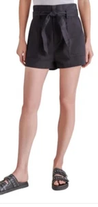 Steve Madden Ladies' Size XXL (16) Cinch Shorts, Black -Classic Color-Front Tie - Picture 1 of 6