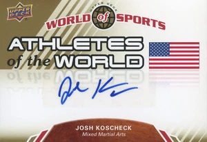 UPPER DECK 2010 WORLD OF SPORTS JOSH KOSCHECK #AW-73 AUTOGRAPH CARD - Picture 1 of 2
