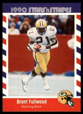 1990 STARS' n STRIPES FOOTBALL CARD FIRST EDITION #47 BRENT FULLWOOD PACKERS - Image 1 of 2