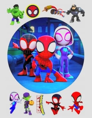 Essbar Tortendeko Spiderman Tortenaufleger Party-Deko Tortenaufleger Torte +TEXT - Bild 1 von 4