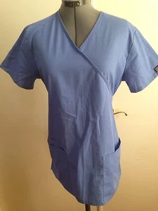 Cherokee Workwear blaues Scrub Top mit Doppeltasche und Krawatte S - Bild 1 von 5