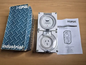 Clipsal 56 Series 3 Pin 15A RCD Protected Switched Socket Grey | 56C315RC - Picture 1 of 3