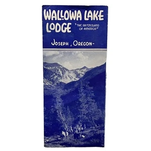 Wallowa Lake Lodge Joseph Oregon Prospekt Vintage 40er Switzerland of America - Bild 1 von 5