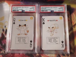 SEQUENTIAL 1998 Pokemon Yellow Deck Meowth + Persian Poker Playing Cards PSA 10 - Bild 1 von 5