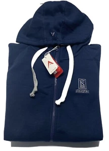 Antigua Victory Full Zip Hoodie Men's Ledgestone Country Club Logo Navy Small - Picture 1 of 12