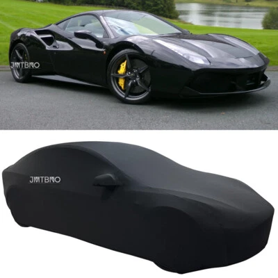 Protector a prueba de polvo para cubierta de coche interior elástico satinado satinado para Ferrari 488 Foto 1 de 4