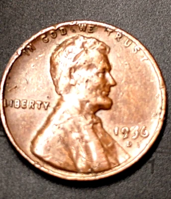 1936 D penny unique error - Image 1 of 3