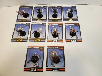 Star Wars Miniaturas Figuras Poco Comunes Constructor del Ejército Lote de 10 Con Tarjetas  Foto 1 de 4