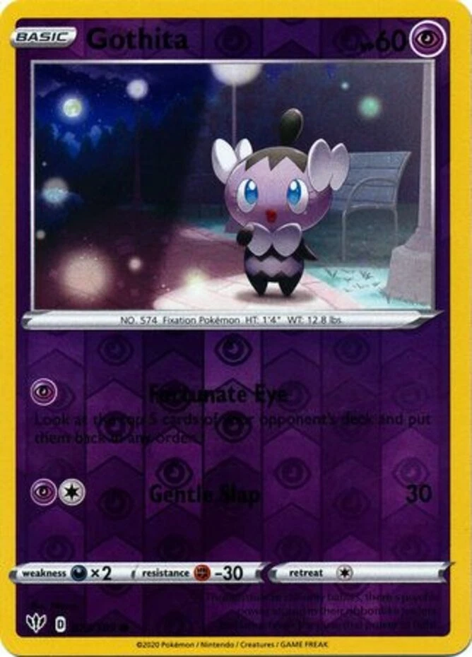 LP Pokemon Gothita - 073/189 - Common - Reverse Holo Lightly Played Darkness Abl - Image 1 of 1