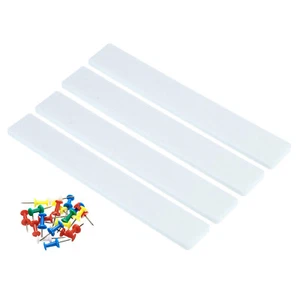 4Pcs Felt Bulletin Board Bar Strip Self Adhesive Wall Pin Board White - Picture 1 of 6