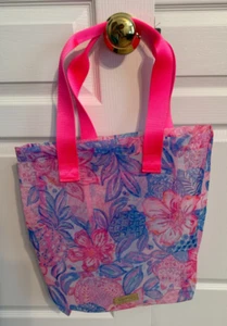 Lilly Pulitzer Netz Beuteltasche NEU in Pink Isle Snappy Turtle Strand Pool Shopping - Bild 1 von 3