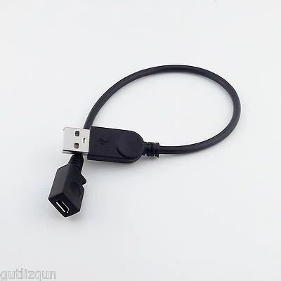 USB 2.0 A Male To Micro USB 5 Pin Female Data Charging Converter Connector Cable - Image 1 of 4