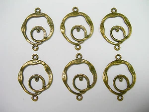 Antiguos bucles circulares de bronce, gotas, eslabones, hallazgos de araña - 6 - Imagen 1 de 2