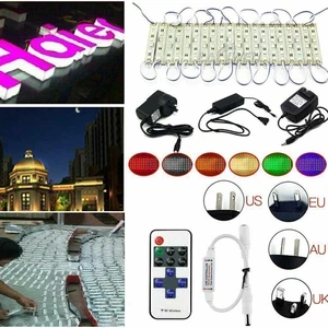 20pcs LED 5054 Module Strip Light For Window Store Front Sign+Plug supply+Remote - Picture 1 of 24