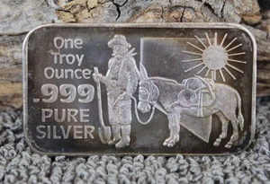 Vintage Silver State Miner 1 Oz .999 Silver Nevada Coin Mart Prospector - Picture 1 of 3