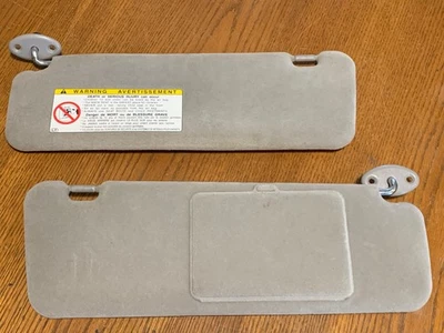 Toyota Tacoma 1998 interior bronceado parasol conjunto par tela gris ¡limpio! Bonito par! Foto 1 de 3