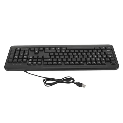 USB Wired Keyboard 104Keys Silent Typing Full Size Business Computer Keyboard F☚ - Image 1 of 4