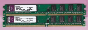 2GB 2x1GB KINGSTON PC2-5300 KTD-DM8400B/1G DDR2-667 RAM MEMORY KIT LOW PROFILE - Picture 1 of 2