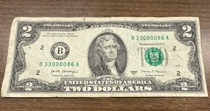 Fancy serial number four in A Row Zeros 0’s And Pair Of‘s 3’s B33000086A - Picture 1 of 2