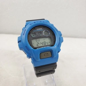 CASIO G-SHOCK DW-6900 ILLUMINATOR BLACK/BLUE WR 200M CUSTOM MEN'S WATCH  - Picture 1 of 10
