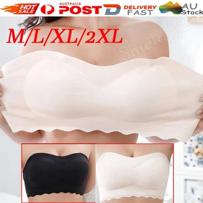 Women Sexy Strapless Bra Invisible Push Up Bras Plus Size Underwear Strapless AU - image 1 of 4