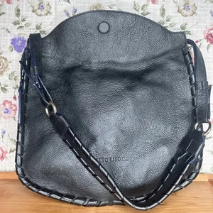 Vintage Plinio Visona Italian Leather Braided-Strap Shoulder Bag Made in Italy - Picture 1 of 11