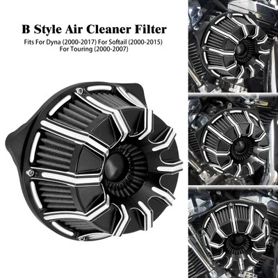 Filtro de aire CNC de 10 radios de admisión gris para Harley 00-2015 Softail Fat Boy Breakout Foto 1 de 4