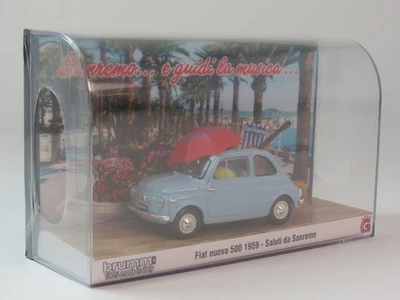 Brumm Fiat Nuova 500 1959 Saluti da Sanremo 1/43 S24/21 - Immagine 1 di 3