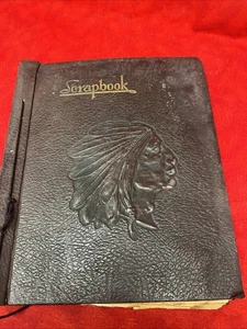 Vintage Indian Chief Native American Head Tooled Scrapbook Binder (FULL PAGES) - Picture 1 of 17