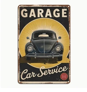 VW Beetle People's Car Garage Car Service Metal Sign 30 x 20 cms Free UK P/P - Picture 1 of 4