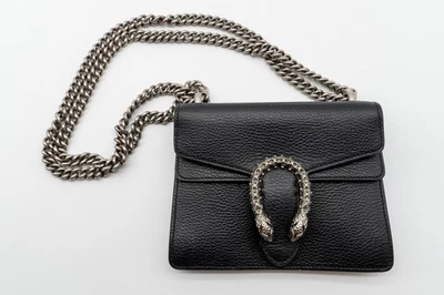 Bolso de Hombro Gucci Piel de Becerro Mini Dioniso Negro *Muy Bonito* Foto 1 de 4