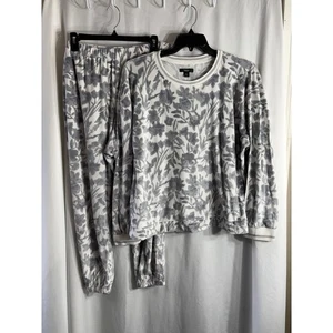 SIMPLY VERA WANG Pajama Set Women's XL Floral Print Loungewear Sleepwear Grey - Picture 1 of 4