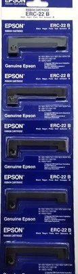 Epson ERC-22B Ribbon Cartridges M-183 Printer Dot Matrix Black Genuine - 5 Pack - Image 1 of 4