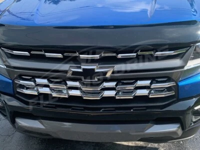 Rejilla cromada inserción superposición 3 piezas para Chevy Colorado WT LT Z71 2021-2022 Foto 1 de 4
