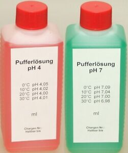 Lasama Pufferlösung / Eichlösung Set je 500 ml pH4 + pH7, Kalibrierlösung