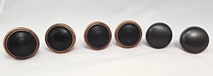 Mixed Lot of 6 Oil Rubbed Bronze Copper Cabinet Knobs Drawers Crafts Upcycle - Picture 1 of 16