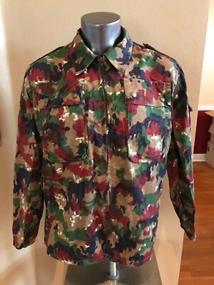 Chaqueta táctica suiza militar Alpenflage camuflada combate M83 talla grande cremallera frontal L Foto 1 de 4