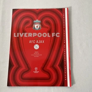 LIVERPOOL v AFC AJAX UEFA CHAMPIONS LEAGUE OFFICIAL PROGRAMME 13th September2022 - Picture 1 of 5