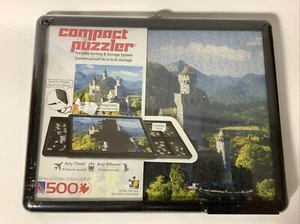 Puzzle Neuschwanstein Castle Compact Puzzler Portable System 500 Pieces *NEW* - Picture 1 of 2