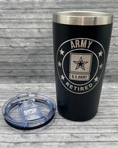 US Army Retired 20fl Oz Coffee Tumbler Several colors available Free Shipping - Picture 1 of 6